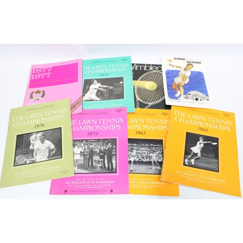 367 - The Lawn Tennis Championships - Wimbledon programmes from the 1970's and 1965. Together with a Rothm... 