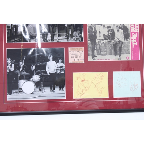 370 - Rolling Stones autographs, comprising a set of 1960's  autographs in red ballpoint pen on two autogr... 