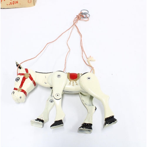 374 - Moko - a vintage Muffin the Mule junior string puppet, with original box