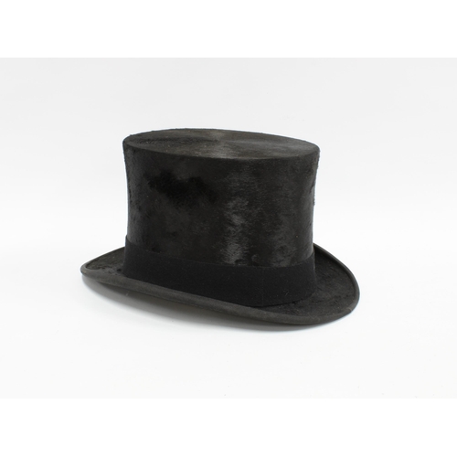 380 - G&W  King Ltd, black silk top hat