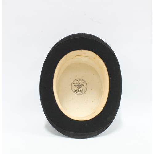 380 - G&W  King Ltd, black silk top hat