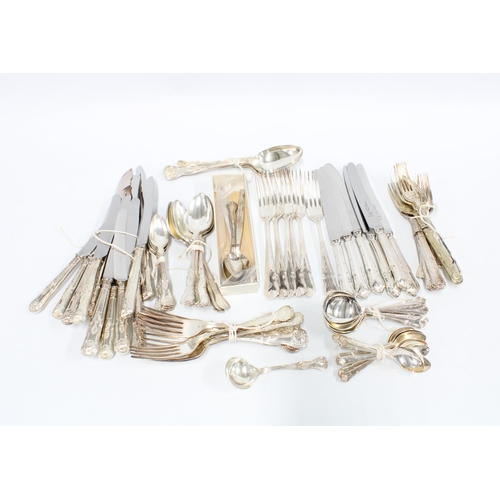 383 - Suite of Epns Queens pattern flatware, etc (a lot)