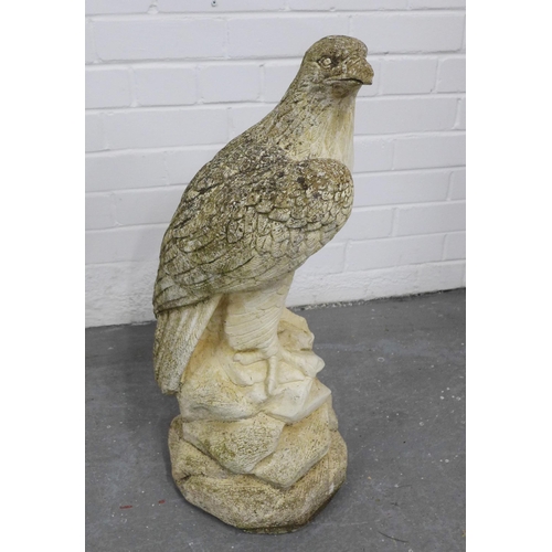 406 - Composition garden eagle, 63cm.