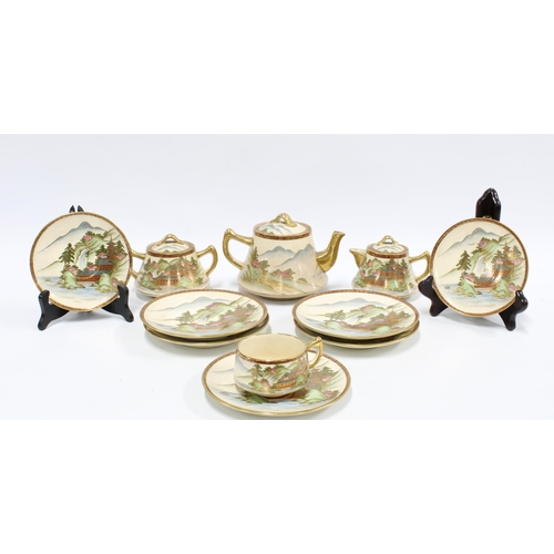 414 - Japanese Satsuma style part teaset (11)