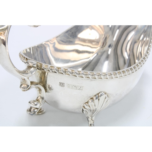 59 - Silver sauce boat, Birmingham 1967, 15.5cm long