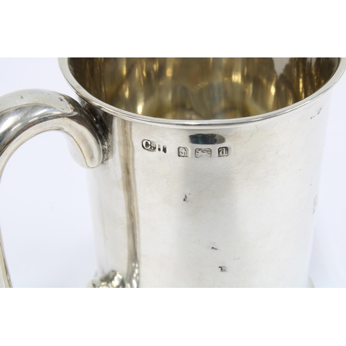 66 - An Edwardian silver christening mug, Birmingham 1903, probably by Charles Horner together with a  si... 