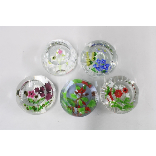 81 - Caithness Glass paperweights, limited editions to include Summer Bouquet, Winter Bouquet, Autumn Bou... 