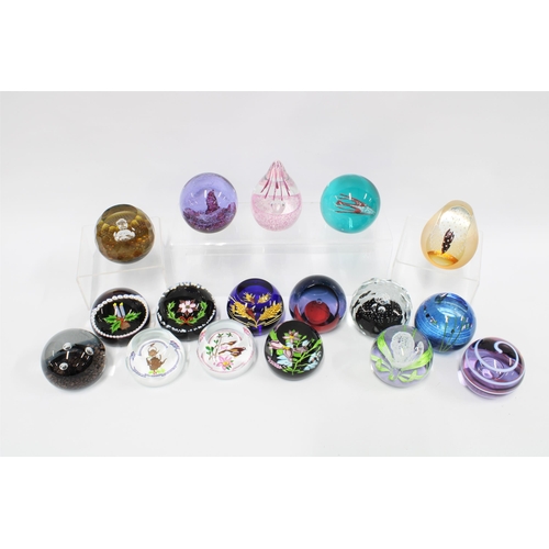 82 - Caithness Glass paperweights, limited editions to include Discovery, Three Witches, Robin and Kettle... 