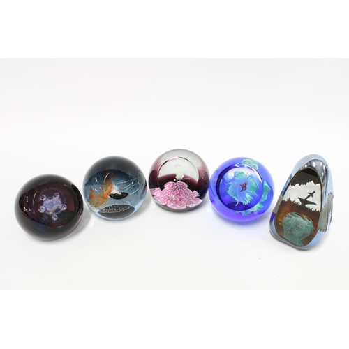 84 - Caithness Glass paperweights, limited editions to include Desert Orchid, Coral, Artic Orchid, Ocean ... 