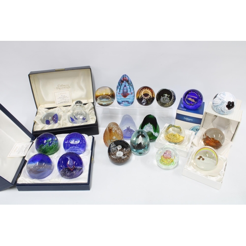 87 - Caithness Glass paperweights, limited editions to include Mercury, Autumn Leaves, Journey's End, Ele... 