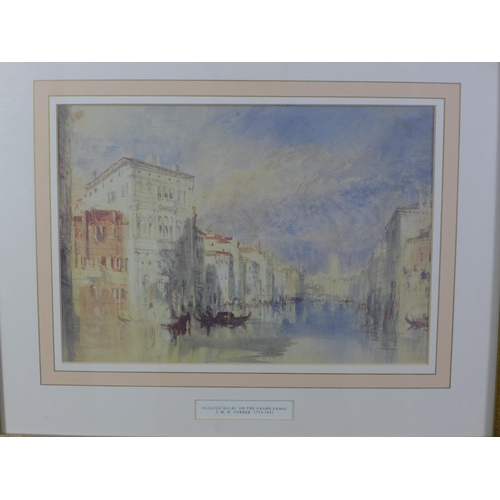 23 - JMW Turner (175 - 1851) set of four framed prints to include The Sun of Venice, The Rialto - Venice ... 