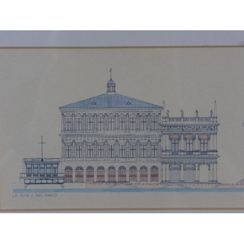 28 - La Riva A San Marco, framed print of Venice