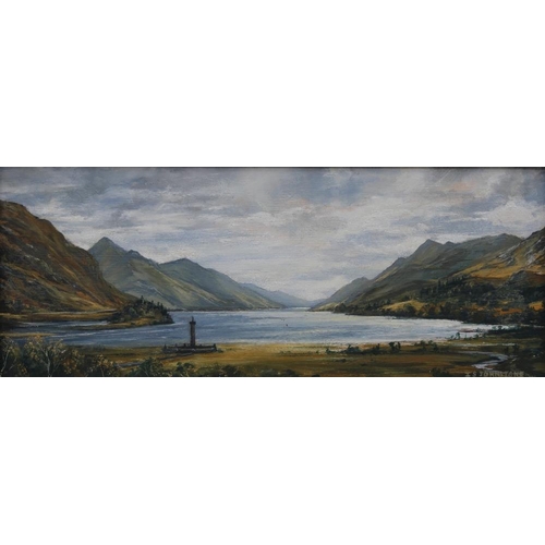 62 - Ian S. Johnstone (SCOTTISH 1957 - 2009) 'Loch Shiel from Glenfinnan' oil on board, signed, framed, 3... 