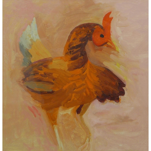 65 - David Michie O.B.E., R.S.A., R.G.I., F.R.S.A (SCOTTISH 1928-2015)  Cockerel oil on canvas, unsigned,... 