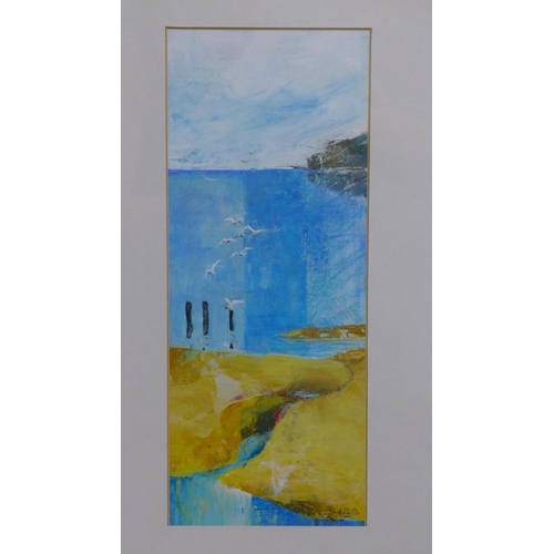 70 - Stella Harris (CONTEMPORARY SCHOOL) group of three acrylics to include 'Inlet', 'Rocky Shore' & 'Bri... 