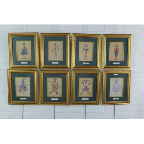 71 - 'The Original Designs of the Bolshoi Nutcracker 1919', set of eight limited edition colour prints, e... 