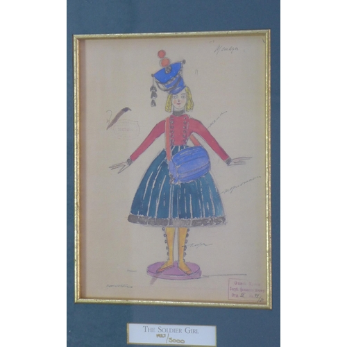 71 - 'The Original Designs of the Bolshoi Nutcracker 1919', set of eight limited edition colour prints, e... 