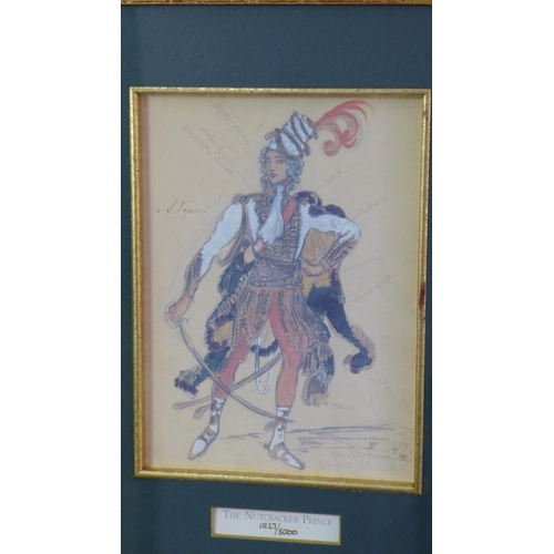 71 - 'The Original Designs of the Bolshoi Nutcracker 1919', set of eight limited edition colour prints, e... 