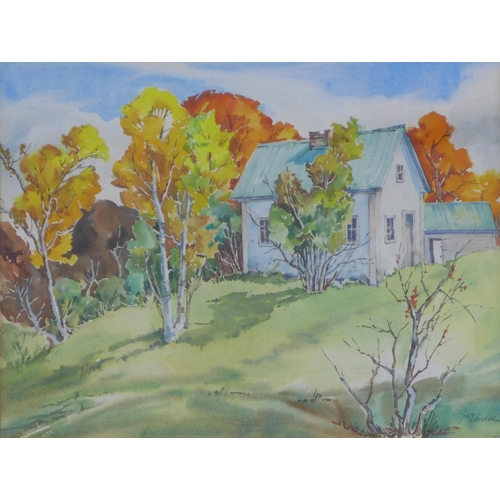 72 - Marguerite Porter Zwicker (CANADIAN 1904 - 1993) 'New Ross Road', watercolour, signed, framed under ... 