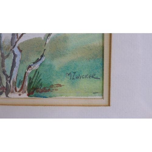 72 - Marguerite Porter Zwicker (CANADIAN 1904 - 1993) 'New Ross Road', watercolour, signed, framed under ... 