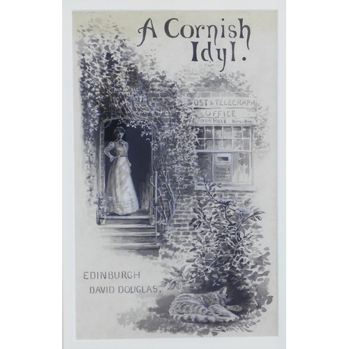 74 - Samuel Reid RSW, (1854 - 1919) 'A Cornish Idyl' Watercolour en grisaille, signed bottom right and fr... 