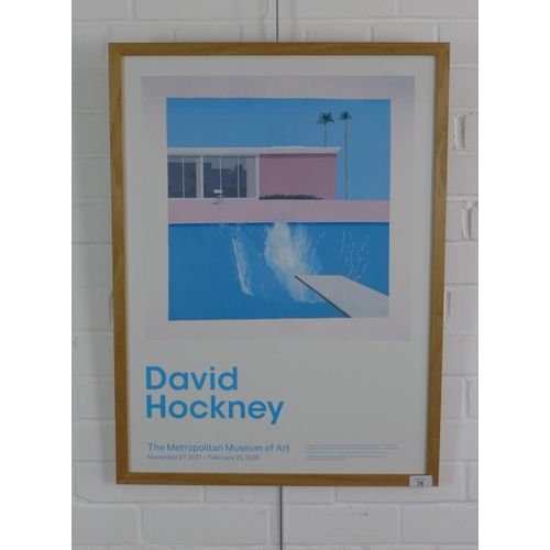 78 - David Hockney - Metropolitan Museum of Art Nov 27, 2017 - Feb 25, 2018, coloured print, in a glazed ... 