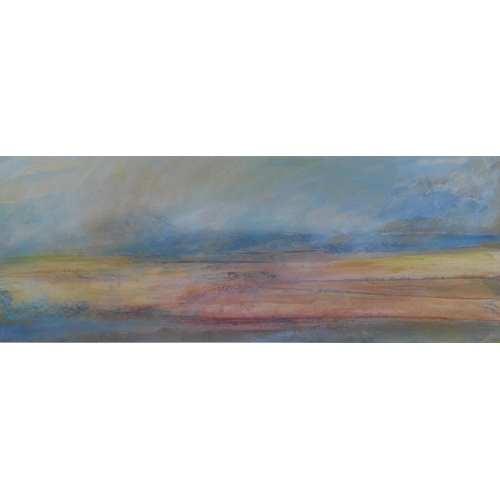 79 - Sarah Knox 'Lowland Light, Port Seton', mixed media, signed and framed under glass with a Marchmont ... 