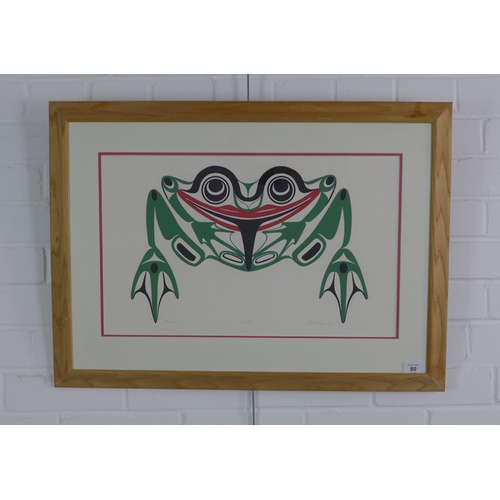 80 - 'Frog', limited Edition coloured print, signed in pencil and numbered 95/155, Pacific Editions Limit... 