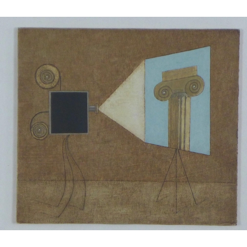 95 - Andrew Lanyon (b.1947) 'The Excited Projector 1988', mixed media, signed, titled and dated verso 16 ... 