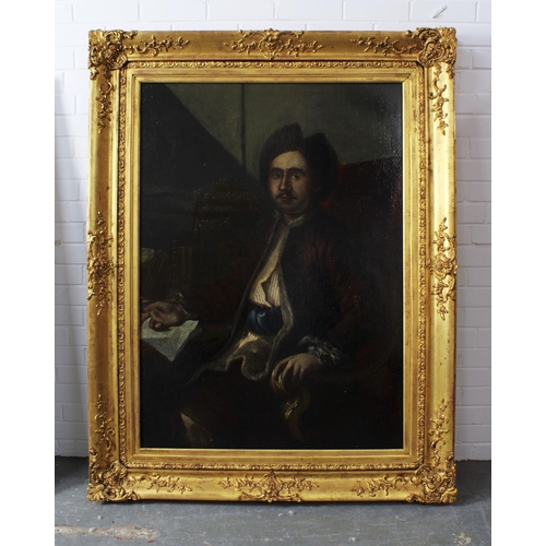 89 - Peter the Great, 19th century half length portrait, oil on canvas, unsigned, within a good giltwood ... 