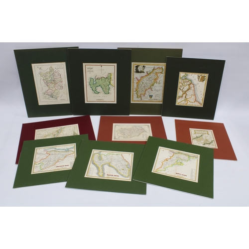 122 - Collection of British Isles coloured maps to include A Plan of the Solway Moss in Cumberland, Banff ... 