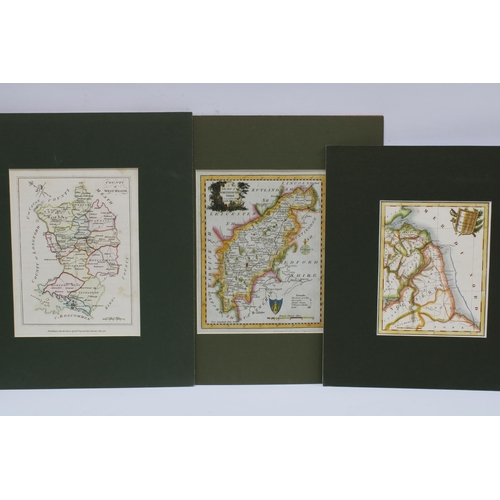 122 - Collection of British Isles coloured maps to include A Plan of the Solway Moss in Cumberland, Banff ... 