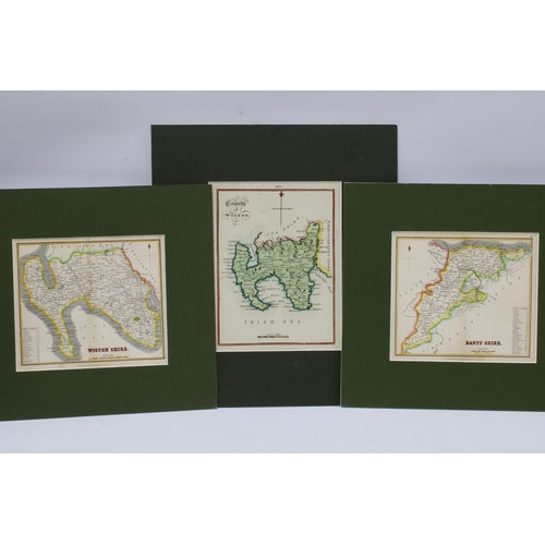 122 - Collection of British Isles coloured maps to include A Plan of the Solway Moss in Cumberland, Banff ... 