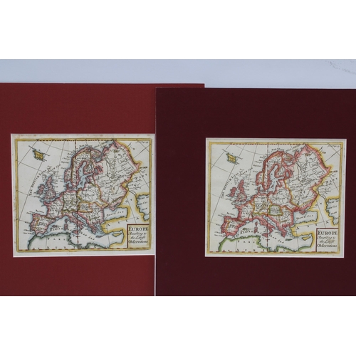 123 - A New & Correct Chart of Europe - Jeffreys 1770, together with six other Europe coloured maps, in ca... 