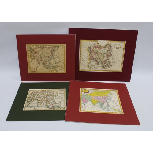 125 - Asia - a collection of coloured maps to include Christopher Paas, J. Barlow and two others, in card ... 