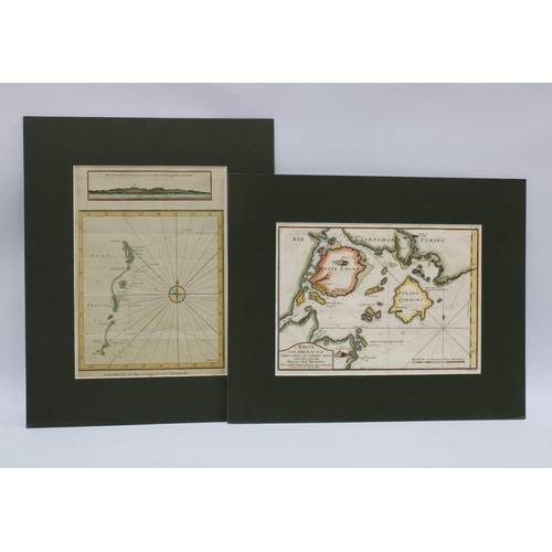 128 - Coast of Japan, T. Bowen c.1790 together with China Adjacent to Taiwan by Bellin for Prevost,  in ca... 