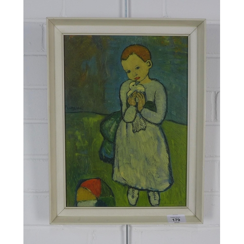 179 - After Picasso, framed print 25 x 35cm