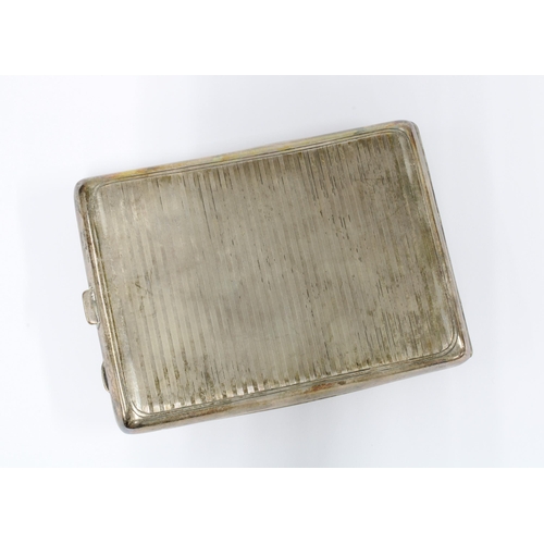 20 - Walker & hall silver cigarette case, Birmingham 1918, 12 x 8cm