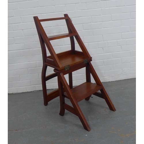 266 - Metamorphic library steps/chair, 38 x 87cm.