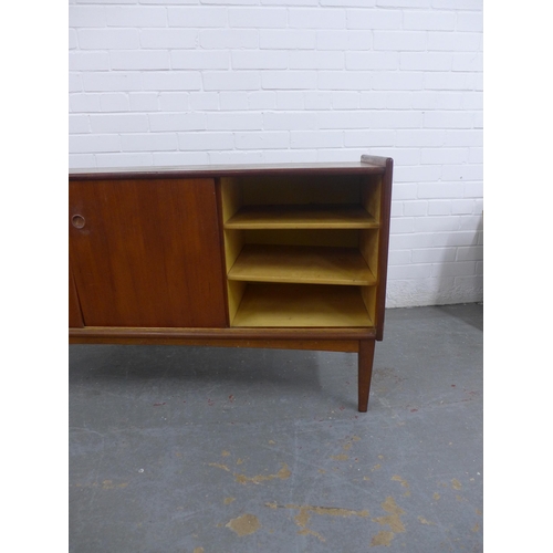 269 - Brantorps of Sweden mid century teak sideboard, with three central drawers flanked by cupboard doors... 