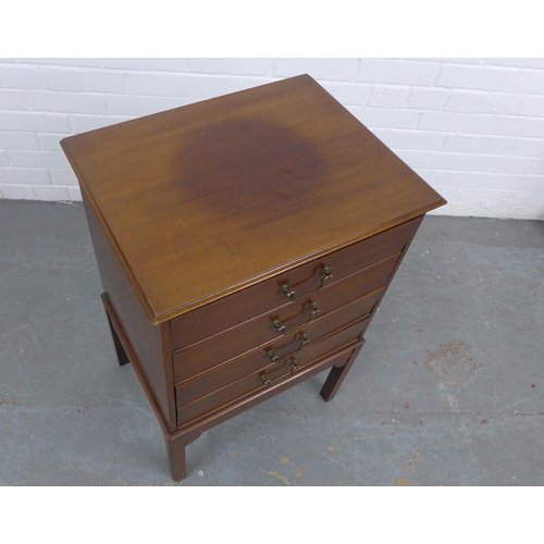 271 - Early 20th century  mahogany music cabinet, 50 x 76 x 39cm.