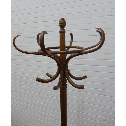 282 - Bentwood hat and coat stand, 195 x 55cm