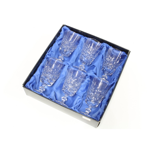 346 - Set of six Richmond Bohemian crystal wine glasses, boxed (6)