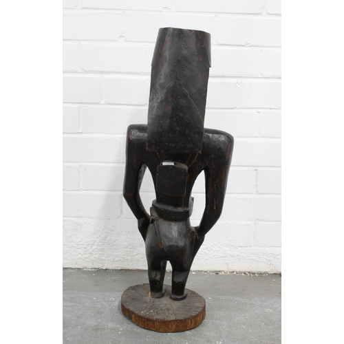 360 - African carved wooden figure, 63cm