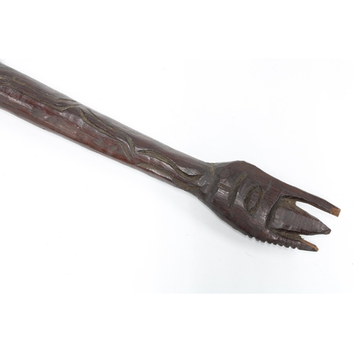 373 - Maori 'bird' carved club, 92cm