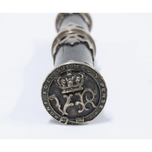 49 - Victorian Scottish silver mounted tipstaff, one end with Edinburgh crest and 'Nisi Dominus Frustra',... 