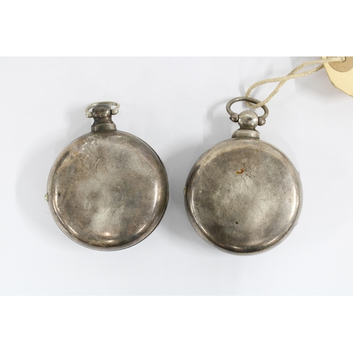 63 - Two silver pear cased pocket watches (2)