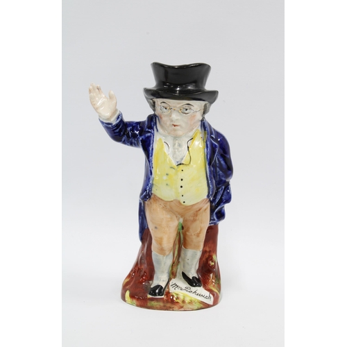 80 - 'Mr Pickwick' a 19th century Staffordshire toby jug, 19cm