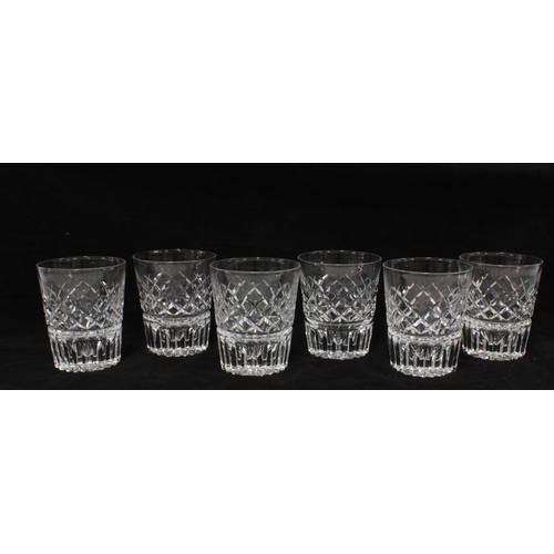 87 - Set of six cut glass whisky tumblers , 10.5cm (6)