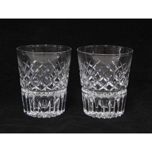 87 - Set of six cut glass whisky tumblers , 10.5cm (6)